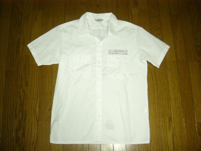 COOTIE クーティー 半袖 ワークシャツ M 白 マリアMARIA スペード INRI プリント < ブランド COOTIE クーティー 半袖 ワークシャツ M 白 マリアMARIA スペード INRI プリント < ブランドの