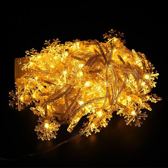フェアリーライト 雪の結晶状 ledイルミネーションライト 交流 コンセント 電池式 10m LED クリスマスツリー飾り < 家電/AV  フェアリーライト 雪の結晶状 ledイルミネーションライト 交流 コンセント 電池式 10m LED クリスマスツリー飾り < 家電/AVの