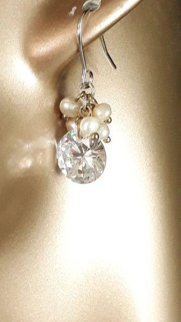 ★大粒キラキラジルコ&パールピアス★画像3観てね!! < 女性アクセサリー/時計  ★大粒キラキラジルコ&パールピアス★画像3観てね!! < 女性アクセサリー/時計の