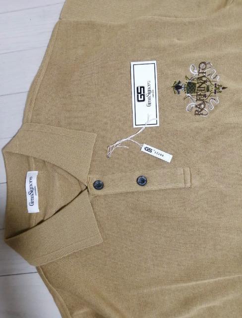 新品未使用GRANSIGNREタグつきニットブベージュ半袖 刺繍ロゴ人気ブランド大活躍素敵襟付きお上品汗に強い爽やかな感触癒される < 男性ファッション  新品未使用GRANSIGNREタグつきニットブベージュ半袖 刺繍ロゴ人気ブランド大活躍素敵襟付きお上品汗に強い爽やかな感触癒される < 男性ファッションの