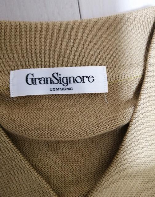 新品未使用GRANSIGNREタグつきニットブベージュ半袖 刺繍ロゴ人気ブランド大活躍素敵襟付きお上品汗に強い爽やかな感触癒される < 男性ファッション  新品未使用GRANSIGNREタグつきニットブベージュ半袖 刺繍ロゴ人気ブランド大活躍素敵襟付きお上品汗に強い爽やかな感触癒される < 男性ファッションの