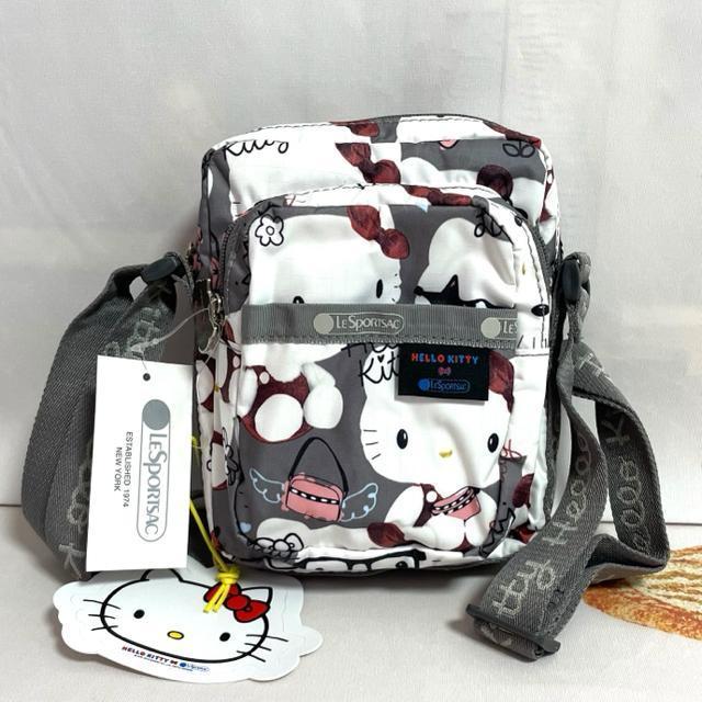 ★新品★LeSportsac レスポートサック ハローキティー グレー ショルダーバッグ ミニショルダー 3377 送料無料 < 女性ファッション  ★新品★LeSportsac レスポートサック ハローキティー グレー ショルダーバッグ ミニショルダー 3377 送料無料  < 女性ファッションの