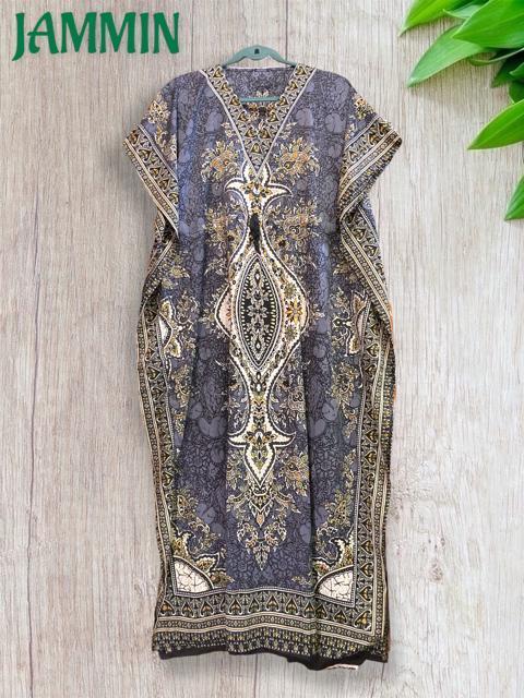 アジアンペーズリー柄ロングワンピ グレー アジアン エスニック ヒッピー < 女性ファッション アジアンペーズリー柄ロングワンピ グレー アジアン エスニック ヒッピー < 女性ファッションの