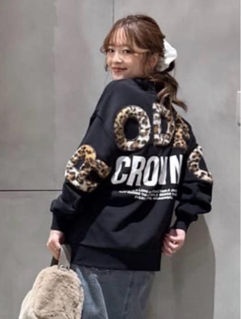 ロデオクラウンズ★ アニマルフェイクファーアップリケスウェットトップス(黒) < ブランド ロデオクラウンズ★ アニマルフェイクファーアップリケスウェットトップス(黒) < ブランドの