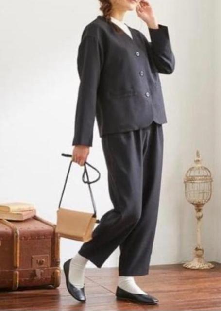 新品☆LL♪黒無地ナチュラル系おしゃれなパンツスーツ3点♪入学卒業R142 < 女性ファッション 新品☆LL♪黒無地ナチュラル系おしゃれなパンツスーツ3点♪入学卒業R142 < 女性ファッションの