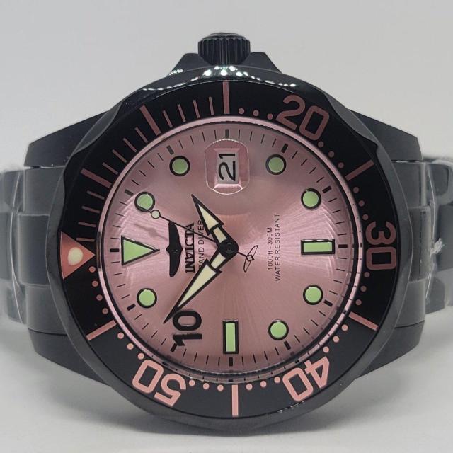 《ブラック&ピンク》INVICTA インビクタ 47mm グランドダイバー オートマチック マイアミエディション < 男性アクセサリー/時計 《ブラック&ピンク》INVICTA インビクタ 47mm グランドダイバー オートマチック マイアミエディション < 男性アクセサリー/時計の