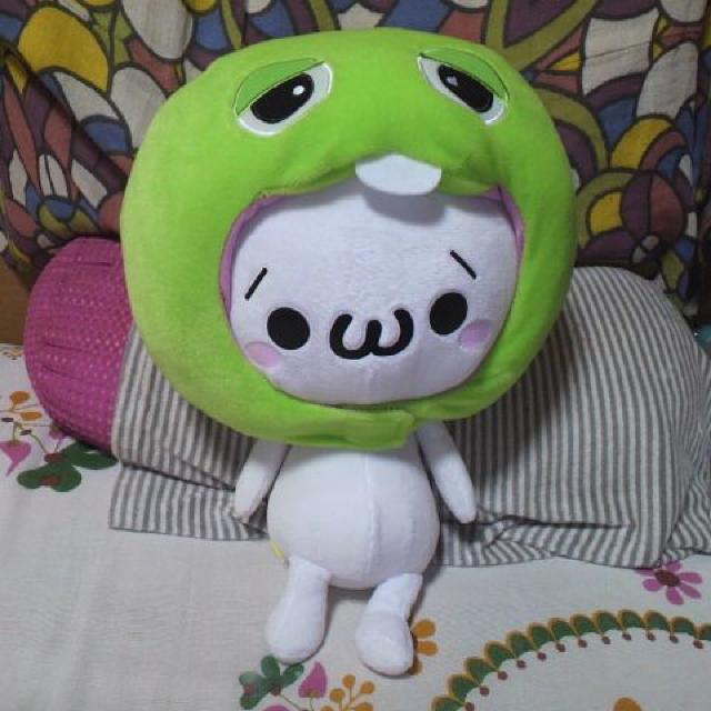 ガチャピン 被り物かおもじん ぬいぐるみ(大) < おもちゃ  ガチャピン 被り物かおもじん ぬいぐるみ(大)  < おもちゃの