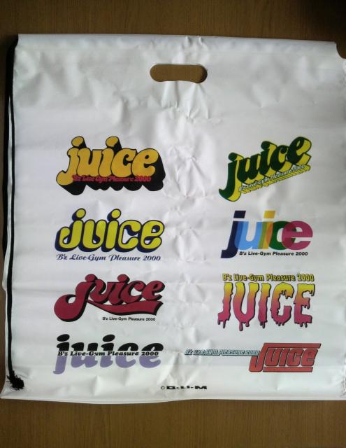 B'z LIVE-GYM 2000 Juice ビニールバック < タレントグッズ B'z LIVE-GYM 2000 Juice ビニールバック < タレントグッズの