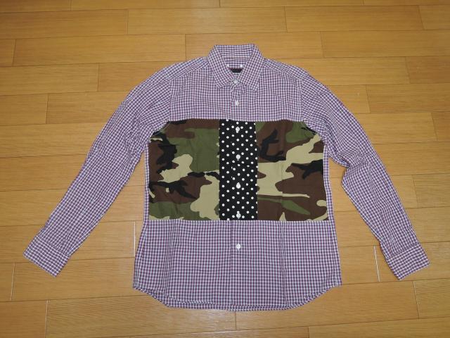 ソフネットSOPHNET.パッチワークチェックシャツS迷彩ドット柄 < ブランド  ソフネットSOPHNET.パッチワークチェックシャツS迷彩ドット柄  < ブランドの