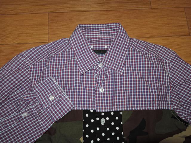 ソフネットSOPHNET.パッチワークチェックシャツS迷彩ドット柄 < ブランド  ソフネットSOPHNET.パッチワークチェックシャツS迷彩ドット柄 < ブランドの