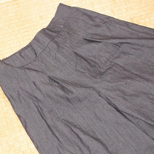 未使用☆デニム地風*レディースワイドパンツ(ブラック系) < 女性ファッション  未使用☆デニム地風*レディースワイドパンツ(ブラック系) < 女性ファッションの