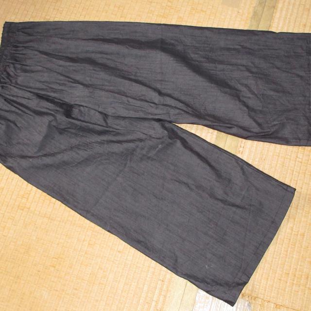 未使用☆デニム地風*レディースワイドパンツ(ブラック系) < 女性ファッション  未使用☆デニム地風*レディースワイドパンツ(ブラック系) < 女性ファッションの