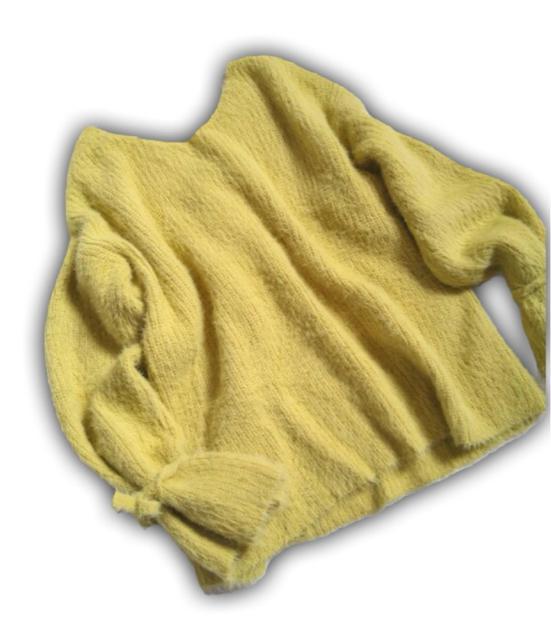 定価4,370円●ふわふわフェザーヤーン 2weyツイストニット●キャンディースリーブ●黄緑ライムグリーン < 女性ファッション 定価4,370円●ふわふわフェザーヤーン 2weyツイストニット●キャンディースリーブ●黄緑ライムグリーン < 女性ファッションの