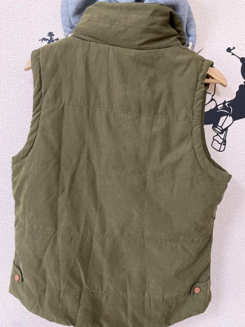 USPOP フード取り外し可能 中綿ベスト カーキ XLサイズ カジュアルアウター < 女性ファッション USPOP フード取り外し可能 中綿ベスト カーキ XLサイズ カジュアルアウター < 女性ファッションの