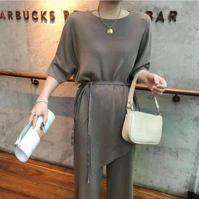 送料無料 新品 ニットセットアップ 冷感タッチレディース < 女性ファッション  送料無料 新品 ニットセットアップ 冷感タッチレディース < 女性ファッションの