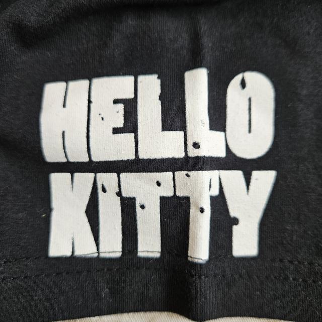 美品*ハローキティ*Tシャツ*ロゴ*エンブレム*チェッカー*スパンコール*キティちゃん*黒 < 女性ファッション  美品*ハローキティ*Tシャツ*ロゴ*エンブレム*チェッカー*スパンコール*キティちゃん*黒 < 女性ファッションの