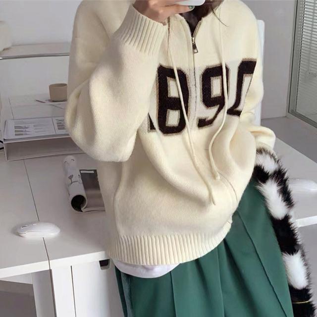 送料無料 新品 フード付き ニットカーディガン 秋冬服 < 女性ファッション  送料無料 新品 フード付き ニットカーディガン 秋冬服 < 女性ファッションの