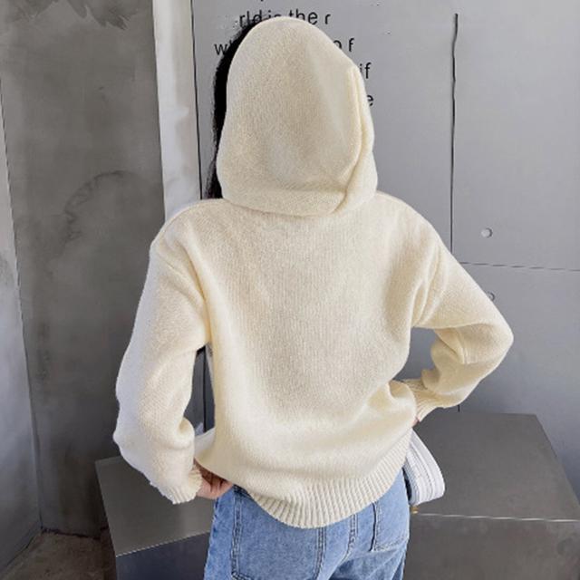 送料無料 新品 フード付き ニットカーディガン 秋冬服 < 女性ファッション  送料無料 新品 フード付き ニットカーディガン 秋冬服 < 女性ファッションの