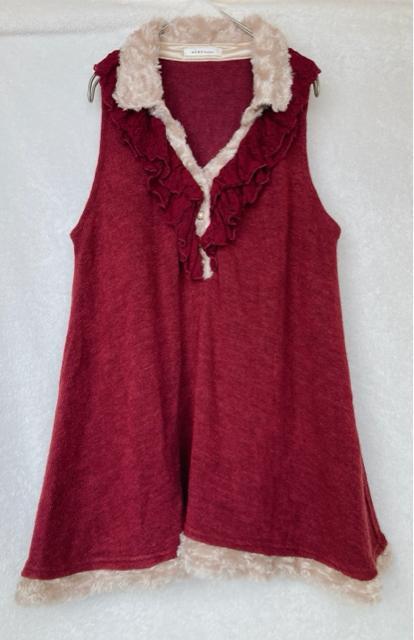 axes femme アクシーズ Aライン ファー襟 ノースリ ワンピース M N2m < ブランド  axes femme アクシーズ Aライン ファー襟 ノースリ ワンピース M N2m  < ブランドの