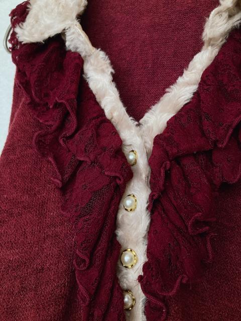 axes femme アクシーズ Aライン ファー襟 ノースリ ワンピース M N2m < ブランド  axes femme アクシーズ Aライン ファー襟 ノースリ ワンピース M N2m < ブランドの