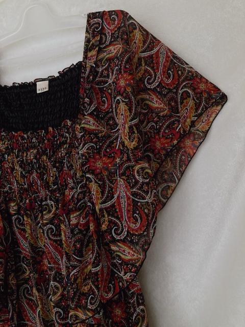 axes femme アクシーズ ペイズリー柄 エスニック シースルー トップス M N2m < ブランド  axes femme アクシーズ ペイズリー柄 エスニック シースルー トップス M N2m < ブランドの