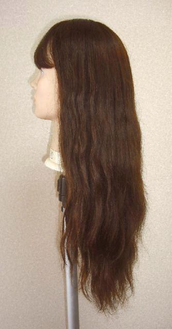 新品 人毛 セットレス ウィッグ 中分け目付き スーパーロング Mサイズ < 女性ファッション  新品 人毛 セットレス ウィッグ 中分け目付き スーパーロング Mサイズ < 女性ファッションの