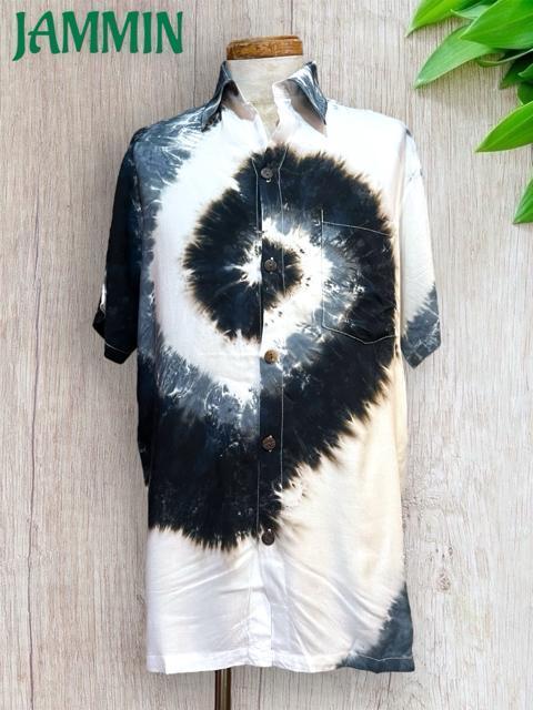 ぐるぐるタイダイシャツ 半袖 ヒッピー 個性派 アジアン エスニック < 男性ファッション ぐるぐるタイダイシャツ 半袖 ヒッピー 個性派 アジアン エスニック < 男性ファッションの