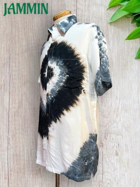 ぐるぐるタイダイシャツ 半袖 ヒッピー 個性派 アジアン エスニック < 男性ファッション ぐるぐるタイダイシャツ 半袖 ヒッピー 個性派 アジアン エスニック < 男性ファッションの