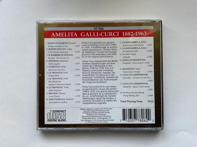 アメリータ・ガッリ=クルチ プリマ・ヴォーチェ Nimbus Records CD NI 7806 < CD/DVD/ビデオ アメリータ・ガッリ=クルチ プリマ・ヴォーチェ Nimbus Records CD NI 7806 < CD/DVD/ビデオの