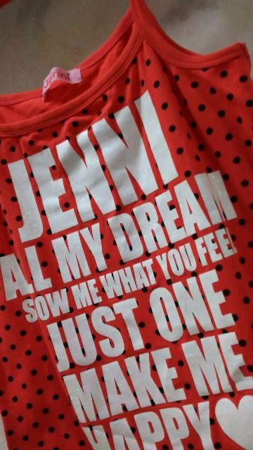 JENNI☆ラメロゴ水玉タンク/150:赤×黒 < ブランド  JENNI☆ラメロゴ水玉タンク/150:赤×黒 < ブランドの