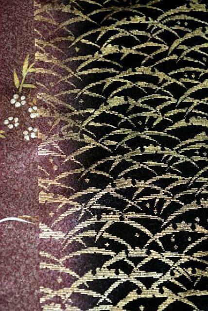 訪問着 最高級 新品同様 金彩 赤紫に黒暈染め 金駒シシュウ 鳳凰 地紙 カラー胴裏 身丈160cm 裄丈62cm T2998 < 女性ファッション  訪問着 最高級 新品同様 金彩 赤紫に黒暈染め 金駒シシュウ 鳳凰 地紙 カラー胴裏 身丈160cm 裄丈62cm T2998 < 女性ファッションの