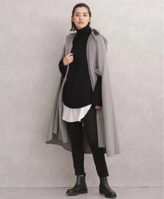 ◆美品◆ナノユニバース◆3.4万◆ポンチョウールコート◆グレー◆フード◆フリー < ブランド ◆美品◆ナノユニバース◆3.4万◆ポンチョウールコート◆グレー◆フード◆フリー < ブランドの