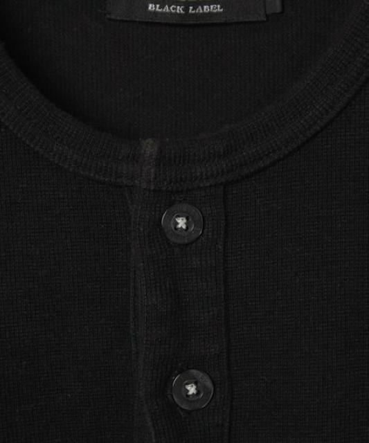 □バーバリーブラックレーベル ヘンリー 長袖Tシャツ/メンズ/2(M)☆黒☆厚手 < ブランド  □バーバリーブラックレーベル ヘンリー 長袖Tシャツ/メンズ/2(M)☆黒☆厚手 < ブランドの