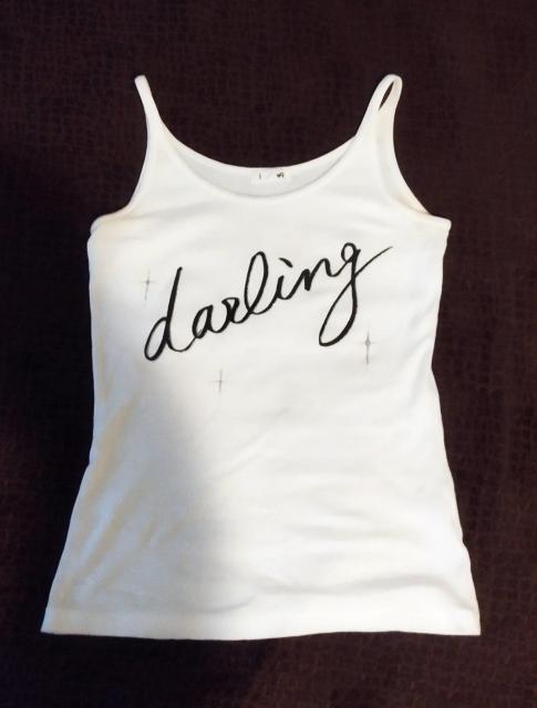 WR 「darling 」白 キャミソール タンクトップsize1 ヴィンテージ < 女性ファッション  WR 「darling 」白 キャミソール タンクトップsize1 ヴィンテージ  < 女性ファッションの