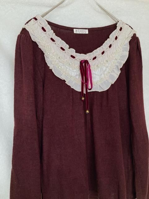 axes femme アクシーズ 長袖 クラシカル お洒落デコルテ トップス M N2m < ブランド  axes femme アクシーズ 長袖 クラシカル お洒落デコルテ トップス M N2m < ブランドの