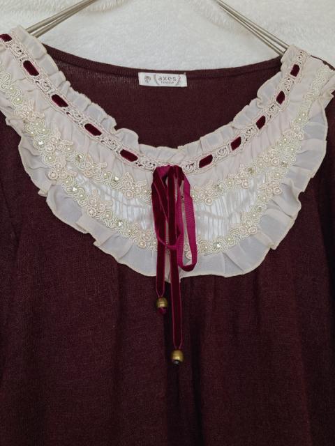 axes femme アクシーズ 長袖 クラシカル お洒落デコルテ トップス M N2m < ブランド  axes femme アクシーズ 長袖 クラシカル お洒落デコルテ トップス M N2m < ブランドの