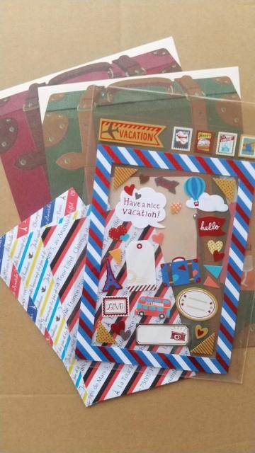 パリ風デザイン 旅行気分な封筒・シールのセット < インテリア/ライフ  パリ風デザイン 旅行気分な封筒・シールのセット  < インテリア/ライフの