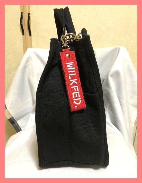 ☆ミルクフェド☆超美品♪キャンバスロゴ2wayミディトートショルダーバッグ黒☆ < ブランド ☆ミルクフェド☆超美品♪キャンバスロゴ2wayミディトートショルダーバッグ黒☆ < ブランドの