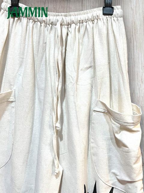 ホルスの目パンツ 生成 白 アジアン ホルス エジプト 魔除け ホルスの目 < 女性ファッション  ホルスの目パンツ 生成 白 アジアン ホルス エジプト 魔除け ホルスの目 < 女性ファッションの