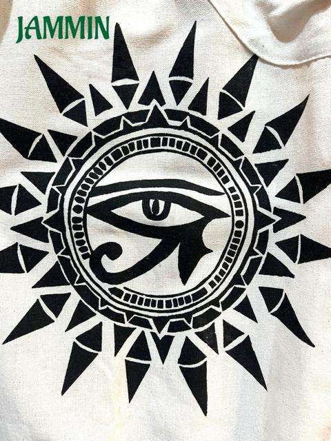 ホルスの目パンツ 生成 白 アジアン ホルス エジプト 魔除け ホルスの目 < 女性ファッション  ホルスの目パンツ 生成 白 アジアン ホルス エジプト 魔除け ホルスの目 < 女性ファッションの