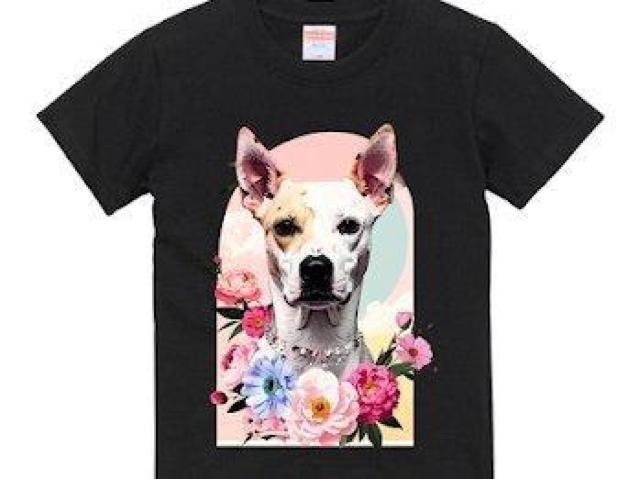 ハイクオリティー Tシャツ 犬Tシャツ ドッグデザイン フラワープリント 前 < 女性ファッション ハイクオリティー Tシャツ 犬Tシャツ ドッグデザイン フラワープリント 前 < 女性ファッションの