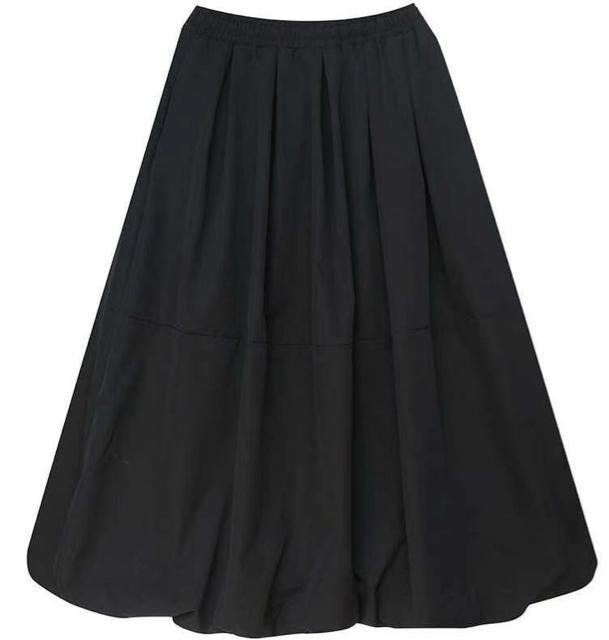 バルーン ロング丈スカート 裏地付き フレア ブラック 大きいサイズ < 女性ファッション バルーン ロング丈スカート 裏地付き フレア ブラック 大きいサイズ < 女性ファッションの