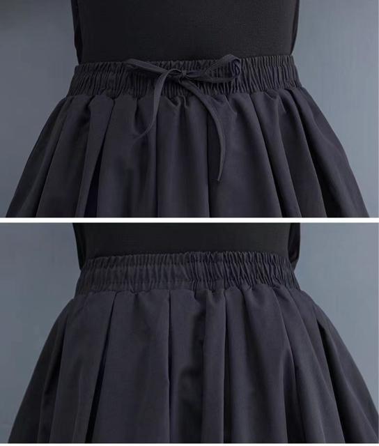 バルーン ロング丈スカート 裏地付き フレア ブラック 大きいサイズ < 女性ファッション バルーン ロング丈スカート 裏地付き フレア ブラック 大きいサイズ < 女性ファッションの