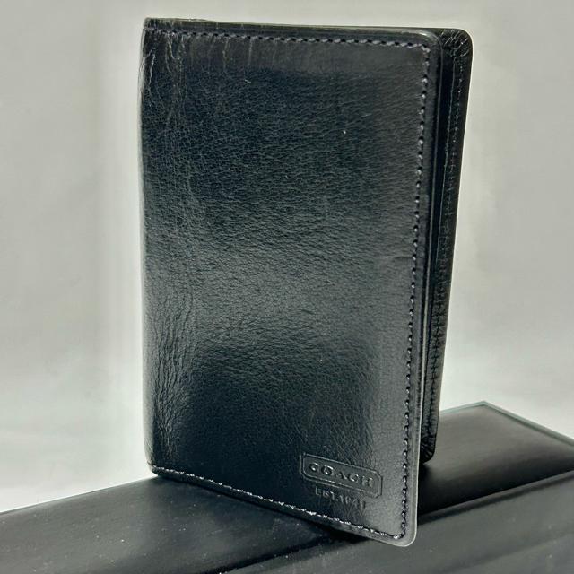 COACH コーチ 二つ折り カードケース カード入れ パスケース 定期入れ レザー ブラック 無地 シンプル < ブランド COACH コーチ 二つ折り カードケース カード入れ パスケース 定期入れ レザー ブラック 無地 シンプル < ブランドの