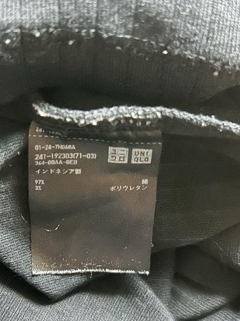 ユニクロ リブハイネックT 長袖Tシャツ カットソー 黒 ブラック L < ブランド ユニクロ リブハイネックT 長袖Tシャツ カットソー 黒 ブラック L < ブランドの