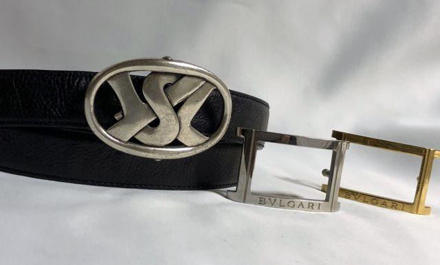 イヴサンローラン BVLGARIブルガリ YSLロゴ×レッタンゴロバックルベルト バックル3点SET < ブランド  イヴサンローラン BVLGARIブルガリ YSLロゴ×レッタンゴロバックルベルト バックル3点SET  < ブランドの