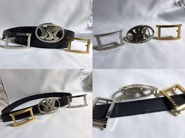 イヴサンローラン BVLGARIブルガリ YSLロゴ×レッタンゴロバックルベルト バックル3点SET < ブランド  イヴサンローラン BVLGARIブルガリ YSLロゴ×レッタンゴロバックルベルト バックル3点SET < ブランドの