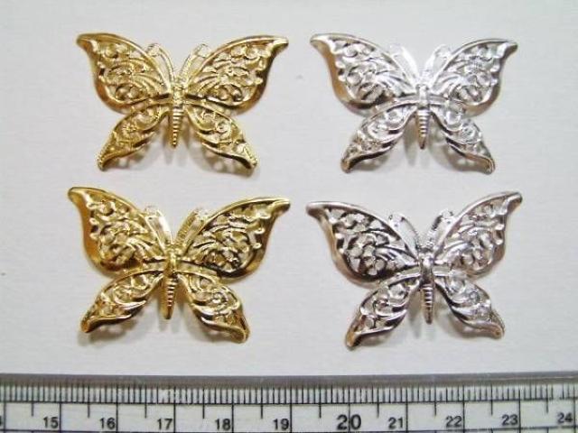 手芸デコ電パーツメタル蝶モチーフ4枚 < ペット/手芸/園芸  手芸デコ電パーツメタル蝶モチーフ4枚  < ペット/手芸/園芸の