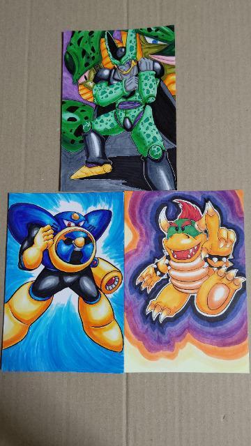 自作イラスト3点 ドラゴンボール ロックマン スーパーマリオ < アニメ/コミック/キャラクター  自作イラスト3点 ドラゴンボール ロックマン スーパーマリオ  < アニメ/コミック/キャラクターの