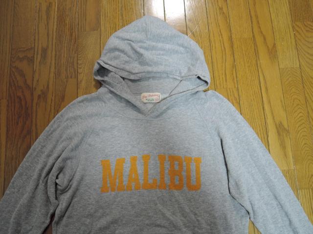 TMT MALIBU LOGO パーカー S 灰 薄手 マリブロゴ カットソー BIG HOLIDAY MALIBU < ブランド  TMT MALIBU LOGO パーカー S 灰 薄手 マリブロゴ カットソー BIG HOLIDAY MALIBU < ブランドの